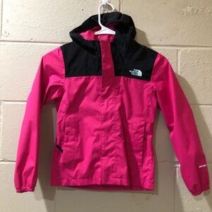The North Face Pink & Black Long Sleeve Zip-Up Rain Jacket Size XS